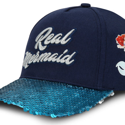 GORRA PRINCESAS DISNEY ORIGINAL ARIEL SIRENA LENTEJUELAS OC CAPS