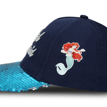 GORRA PRINCESAS DISNEY ORIGINAL ARIEL SIRENA LENTEJUELAS OC CAPS
