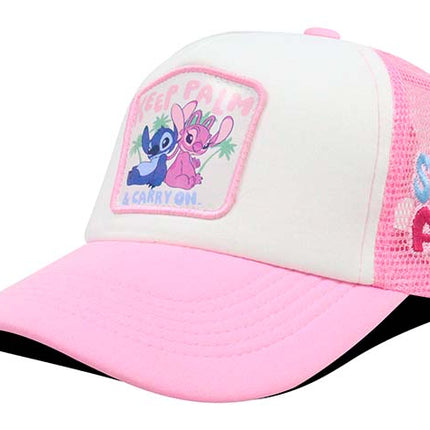 Gorra Lilo & Stitch Ds-010 keep palm & carry on rosa