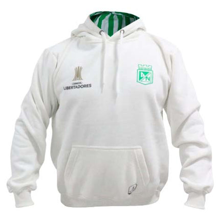 Hoodie Atlético Nacional Oficial conmebol libertadores la gloria eterna blanco