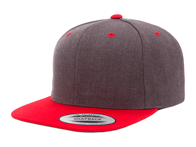 GORRA FLEXFIT SNAPBACK GRIS/ROJO 6089MT
