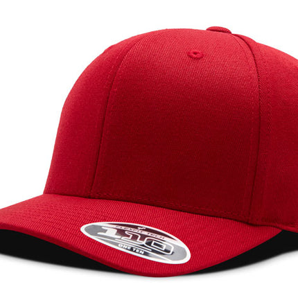 Gorra Flexfit 110 wool fabric BK rojo