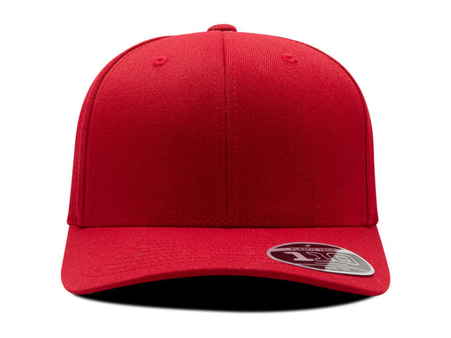 Gorra Flexfit 110 wool fabric BK rojo