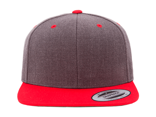 GORRA FLEXFIT SNAPBACK GRIS/ROJO 6089MT