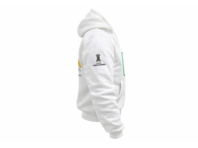 Hoodie Atlético Nacional Oficial conmebol libertadores silueta blanco