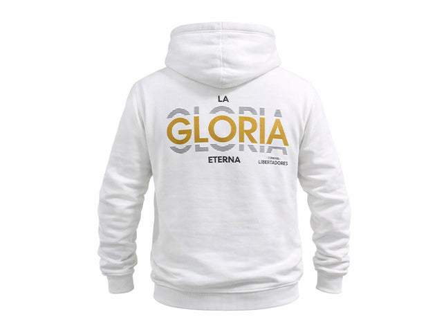 Hoodie Atlético Nacional Oficial conmebol libertadores silueta blanco
