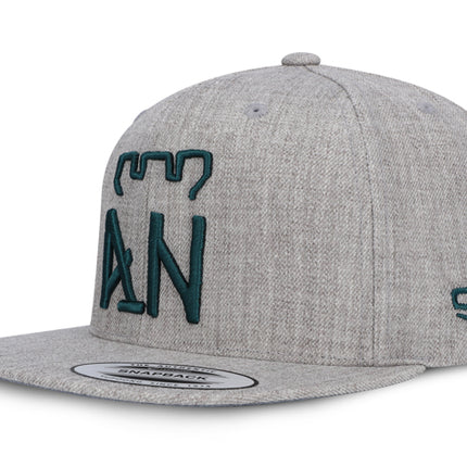 Gorra Atlético Nacional Oficial Flexfit 6089M Plana Gris Haspe