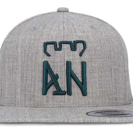 Gorra Atlético Nacional Oficial Flexfit 6089M Plana Gris Haspe