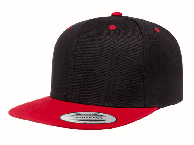 GORRA FLEXFIT SNAPBACK NEGRO/ROJO 6089MT