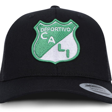 Gorra Deportivo Cali Oficial Flexfit 6606 Negro