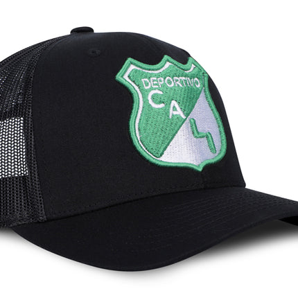 Gorra Deportivo Cali Oficial Flexfit 6606 Negro