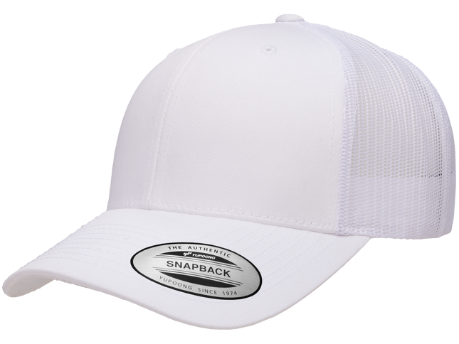 Gorra Flexfit 6606 Retro trucker blanco
