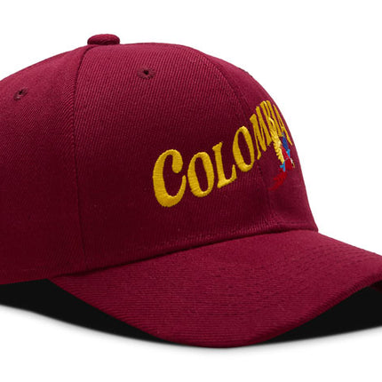 Gorra DJ caps Souvenir Colombia guacamaya vinotinto