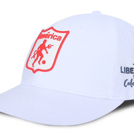 Gorra América de Cali Oficial OC Caps Conmebol libertadores femenina Blanca