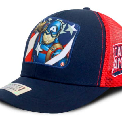 Gorra Marvel Capitan América Original Malla Azul/Rojo Oc Caps