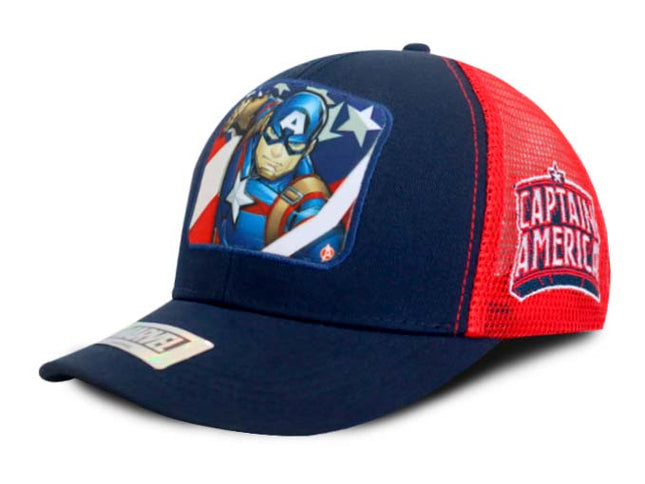 Gorra Marvel Capitan América Original Malla Azul/Rojo Oc Caps