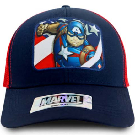 Gorra Marvel Capitan América Original Malla Azul/Rojo Oc Caps