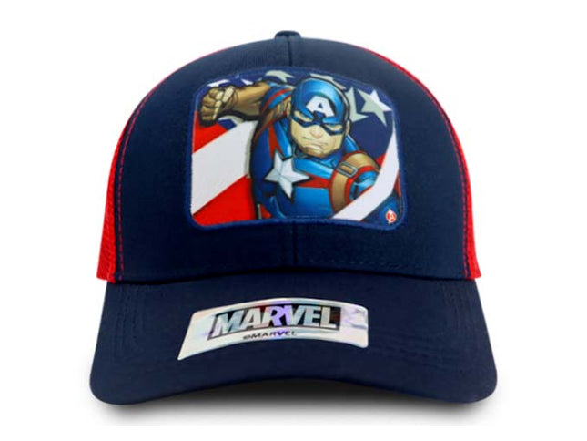 Gorra Marvel Capitan América Original Malla Azul/Rojo Oc Caps