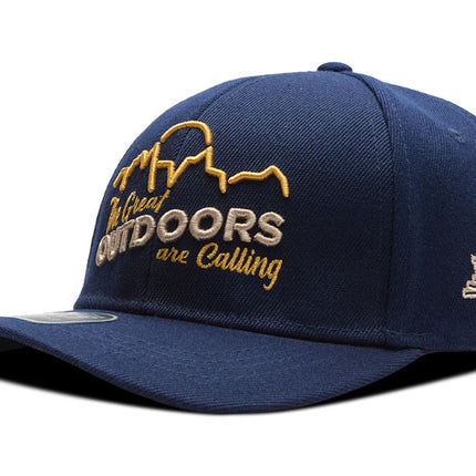 Gorra de moda DJ Caps The great outdoors are calling azul