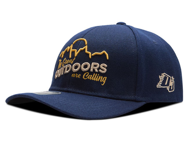Gorra de moda DJ Caps The great outdoors are calling azul