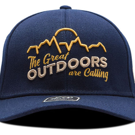 Gorra de moda DJ Caps The great outdoors are calling azul