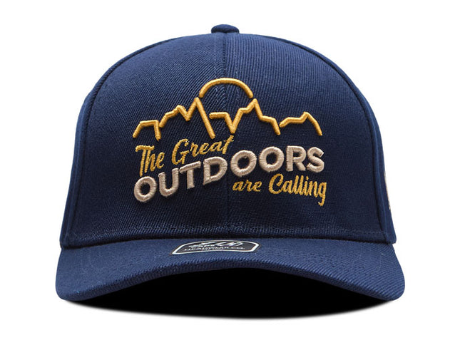Gorra de moda DJ Caps The great outdoors are calling azul