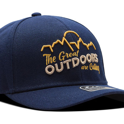 Gorra de moda DJ Caps The great outdoors are calling azul
