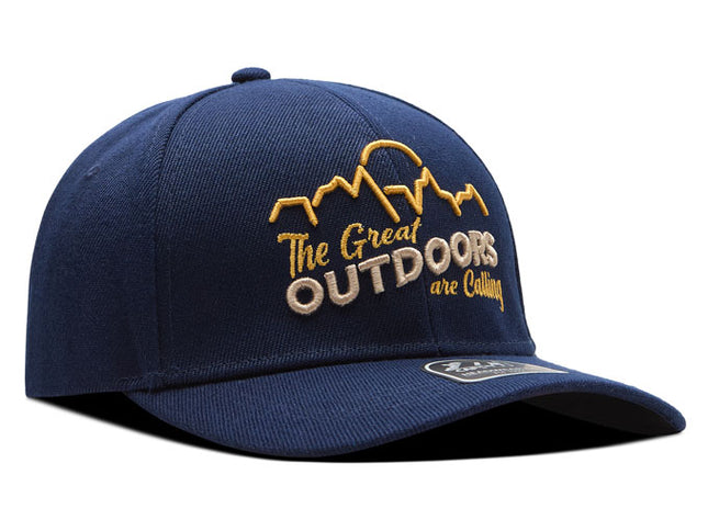 Gorra de moda DJ Caps The great outdoors are calling azul