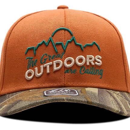 Gorra de moda DJ Caps The great outdoors are calling naranja