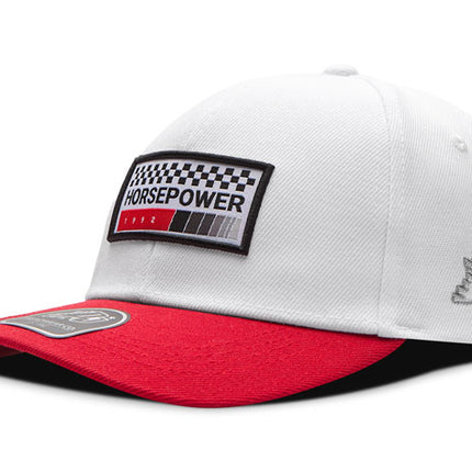 Gorra de moda DJ Caps Horsepower blanco/rojo