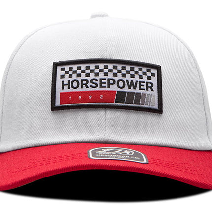 Gorra de moda DJ Caps Horsepower blanco/rojo