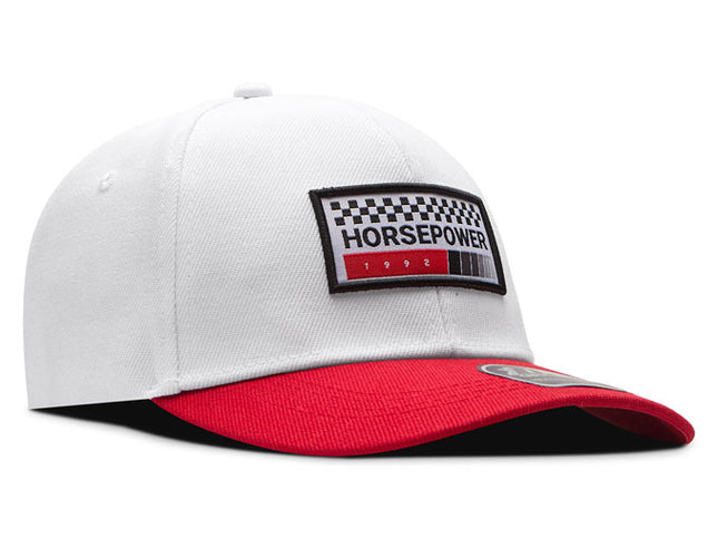 Gorra de moda DJ Caps Horsepower blanco/rojo