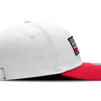 Gorra de moda DJ Caps Horsepower blanco/rojo