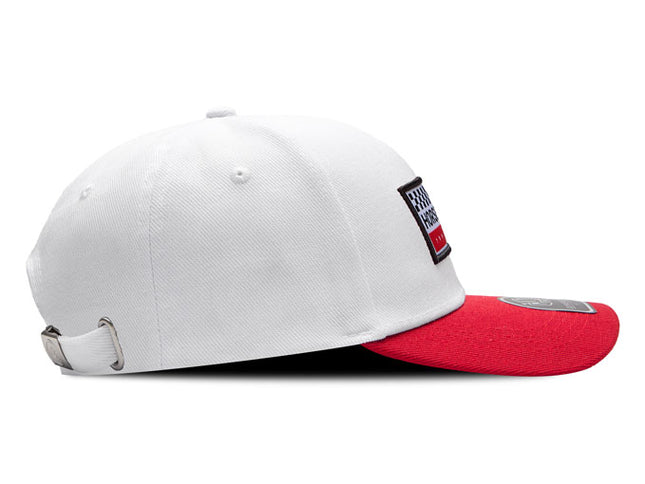 Gorra de moda DJ Caps Horsepower blanco/rojo
