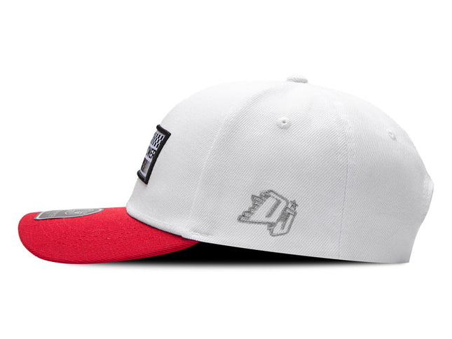 Gorra de moda DJ Caps Horsepower blanco/rojo
