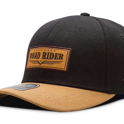 Gorra de moda DJ Caps Legendary Road Rider negro/kaki
