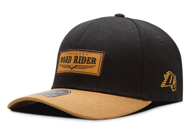 Gorra de moda DJ Caps Legendary Road Rider negro/kaki