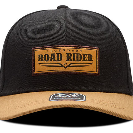 Gorra de moda DJ Caps Legendary Road Rider negro/kaki