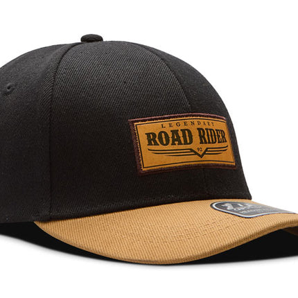 Gorra de moda DJ Caps Legendary Road Rider negro/kaki