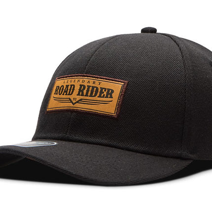 Gorra de moda DJ Caps Legendary Road Rider negro