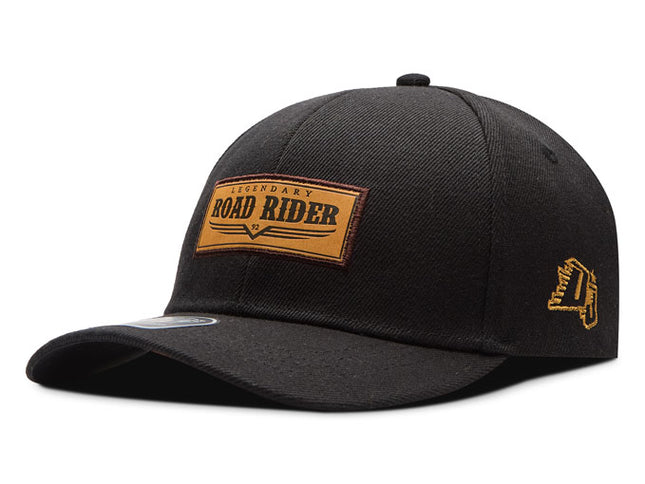 Gorra de moda DJ Caps Legendary Road Rider negro