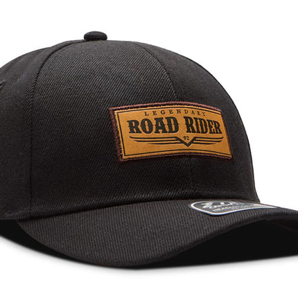 Gorra de moda DJ Caps Legendary Road Rider negro