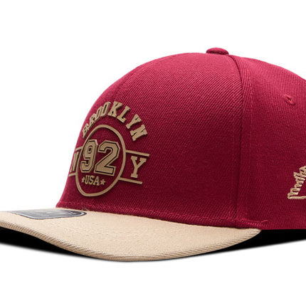 Gorra de moda DJ Caps Brooklyn Ny 92 vinotinto