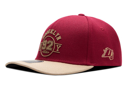 Gorra de moda DJ Caps Brooklyn Ny 92 vinotinto