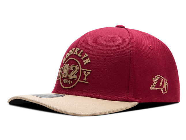 Gorra de moda DJ Caps Brooklyn Ny 92 vinotinto