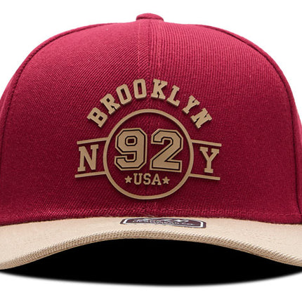 Gorra de moda DJ Caps Brooklyn Ny 92 vinotinto
