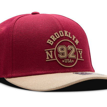 Gorra de moda DJ Caps Brooklyn Ny 92 vinotinto