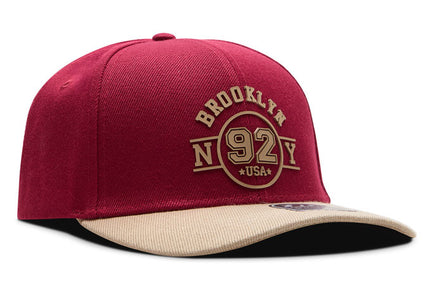 Gorra de moda DJ Caps Brooklyn Ny 92 vinotinto