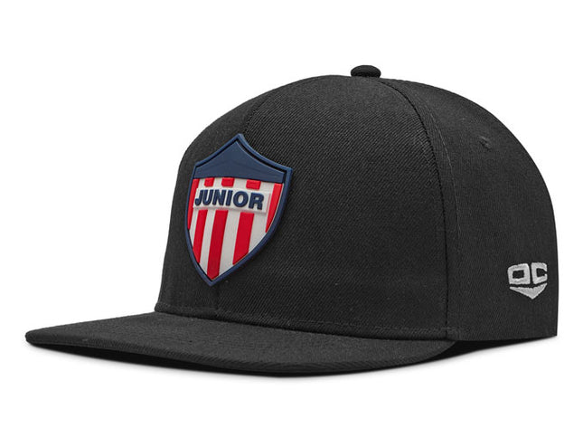 Gorra Junior FC Oficial Negro Plana Oc Caps
