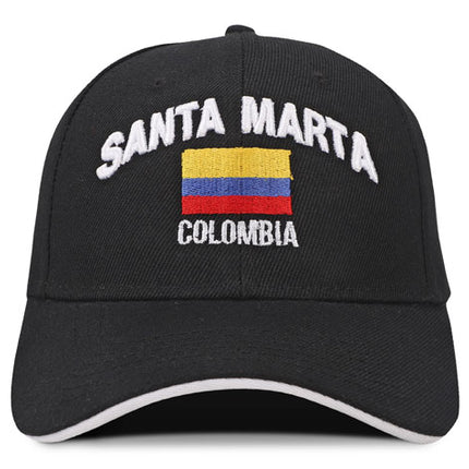 Gorra Santa Marta Colombia Souvenir Negro OC Caps